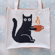 Coffee Tote Bag Crochet  Pattern