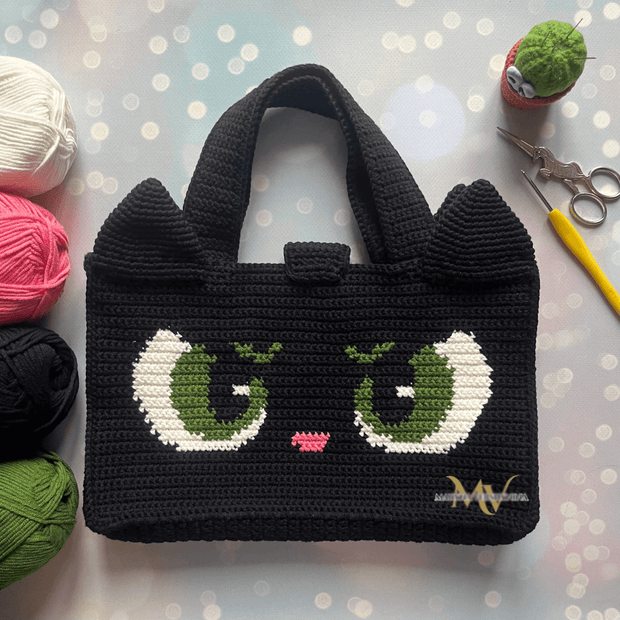 Cat eyes bag crochet Pattern
