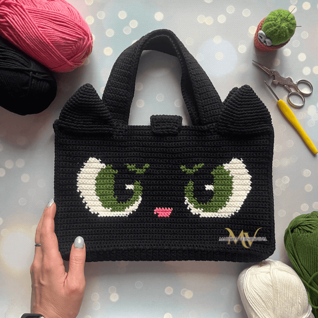 Cat eyes bag crochet Pattern