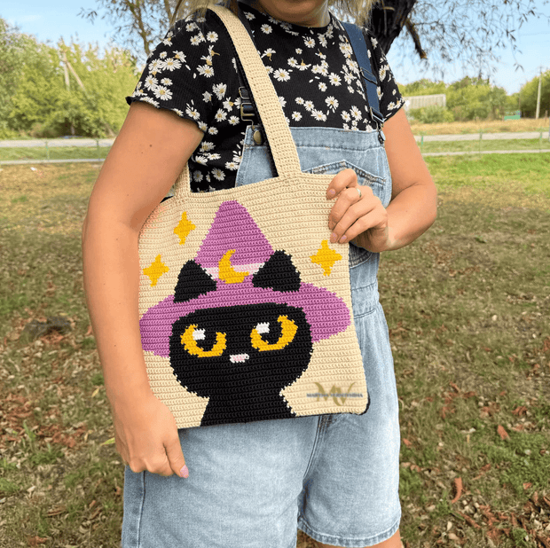 Black Cat hat bag Crochet Bag Pattern