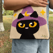 Black Cat hat bag Crochet Bag Pattern