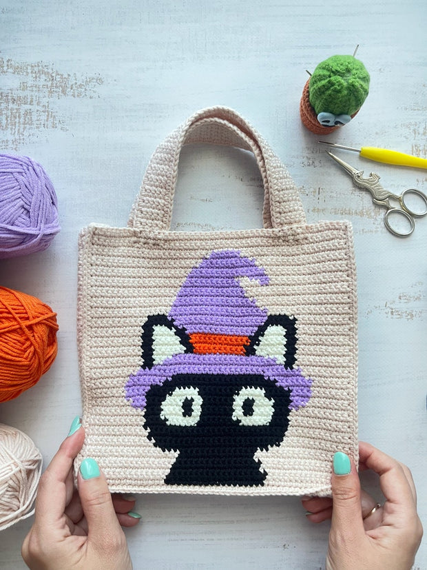 Magic Hat Meow Tote bag pattern