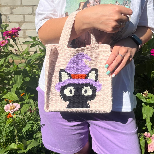 Magic Hat Meow Tote bag pattern