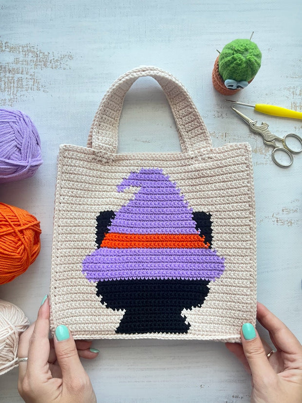 Magic Hat Meow Tote bag pattern