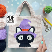 Magic Hat Meow Tote bag pattern