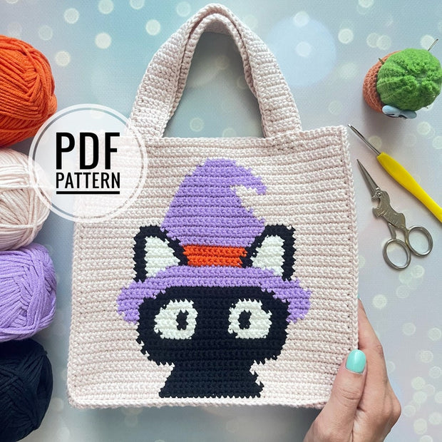 Magic Hat Meow Tote bag pattern