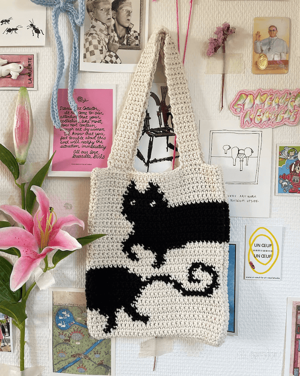 Kitty Cat Tote Bag Crochet Pattern