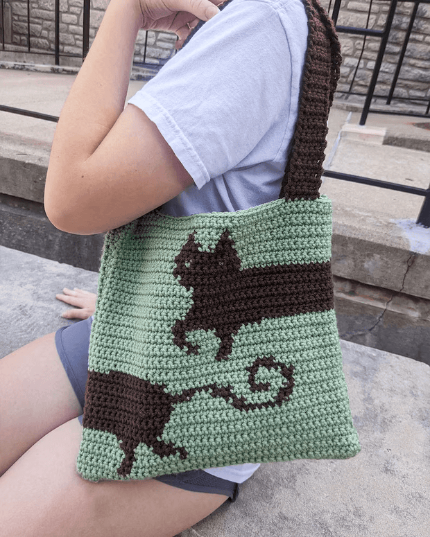 Kitty Cat Tote Bag Crochet Pattern
