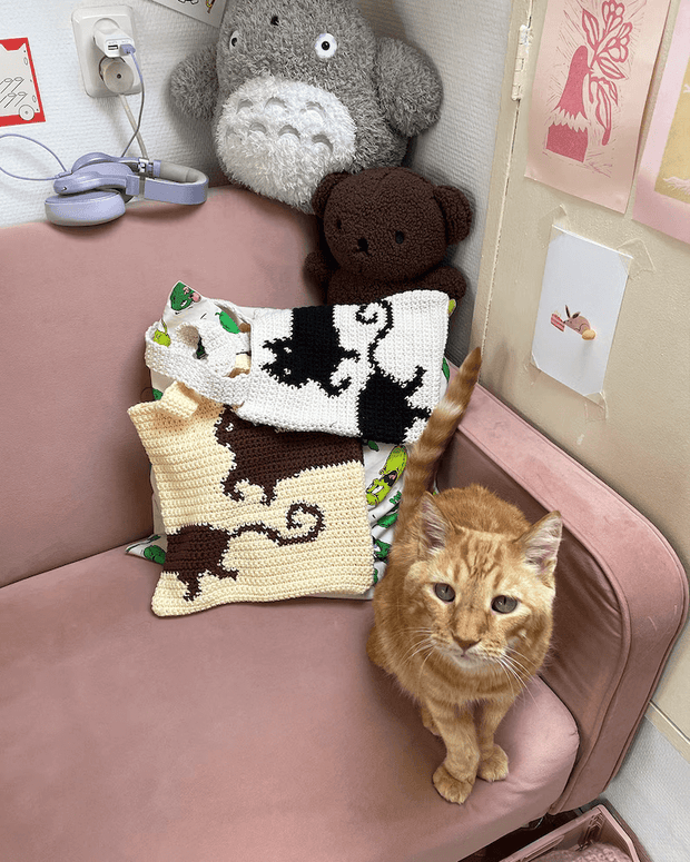Kitty Cat Tote Bag Crochet Pattern