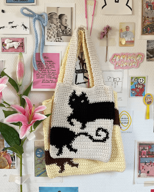 Kitty Cat Tote Bag Crochet Pattern