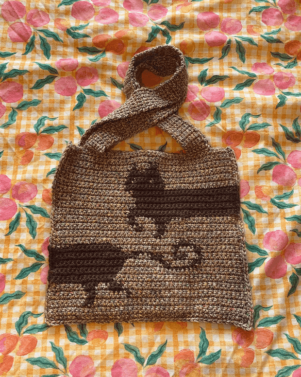 Kitty Cat Tote Bag Crochet Pattern