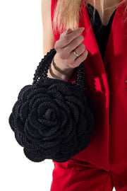 Rose Crochet Bag Pattern with Beaded Handles
