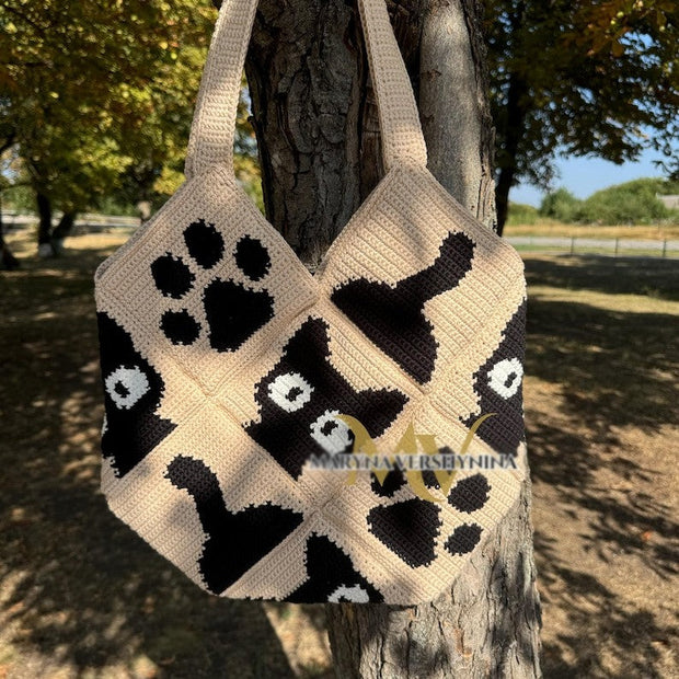 Cute Cat Paw Crochet Bag pattern