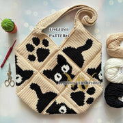 Cute Cat Paw Crochet Bag pattern