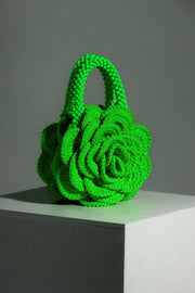 Rose Crochet Bag Pattern with Beaded Handles
