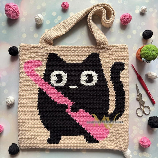 Cat and hook crochet pattern
