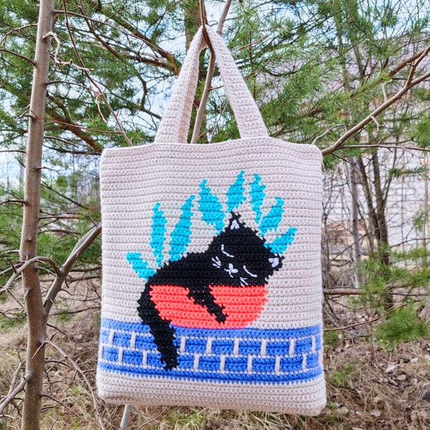Cat Bag Tote Crochet Pattern